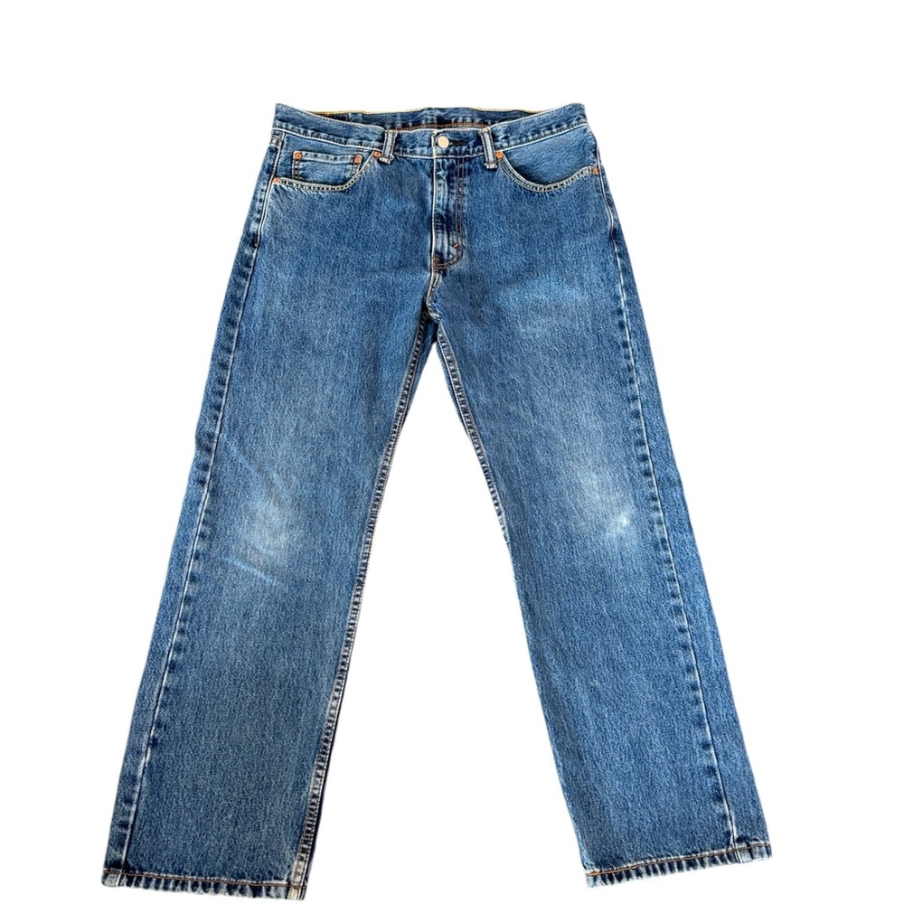 Levis 505 Men's Straight Leg Regular Fit Jeans Size 36 X 30 Medium Wash Denim